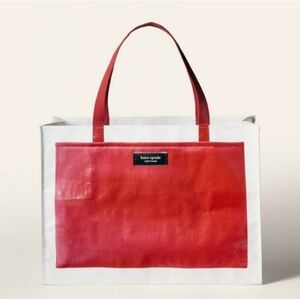 Kate Spade for Target Large Tote Bag Red/White NEW